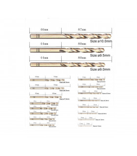 Drill bit set 1-10 mm 19 pcs